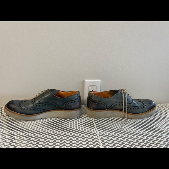 Momon Japanese Blue Oxford Shoes - Picture 3 of 6